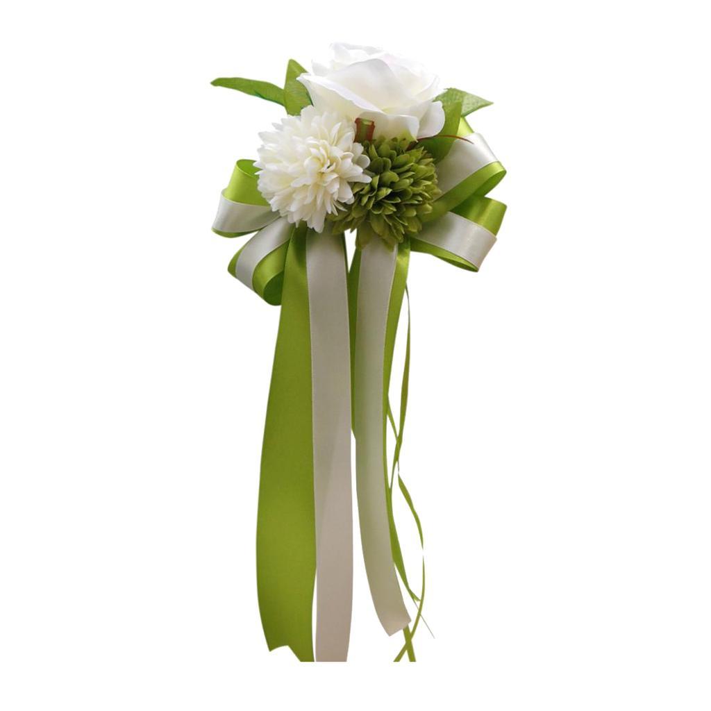 Wedding Car Artificial Silk Flower and Ribbon Party Decor Kit