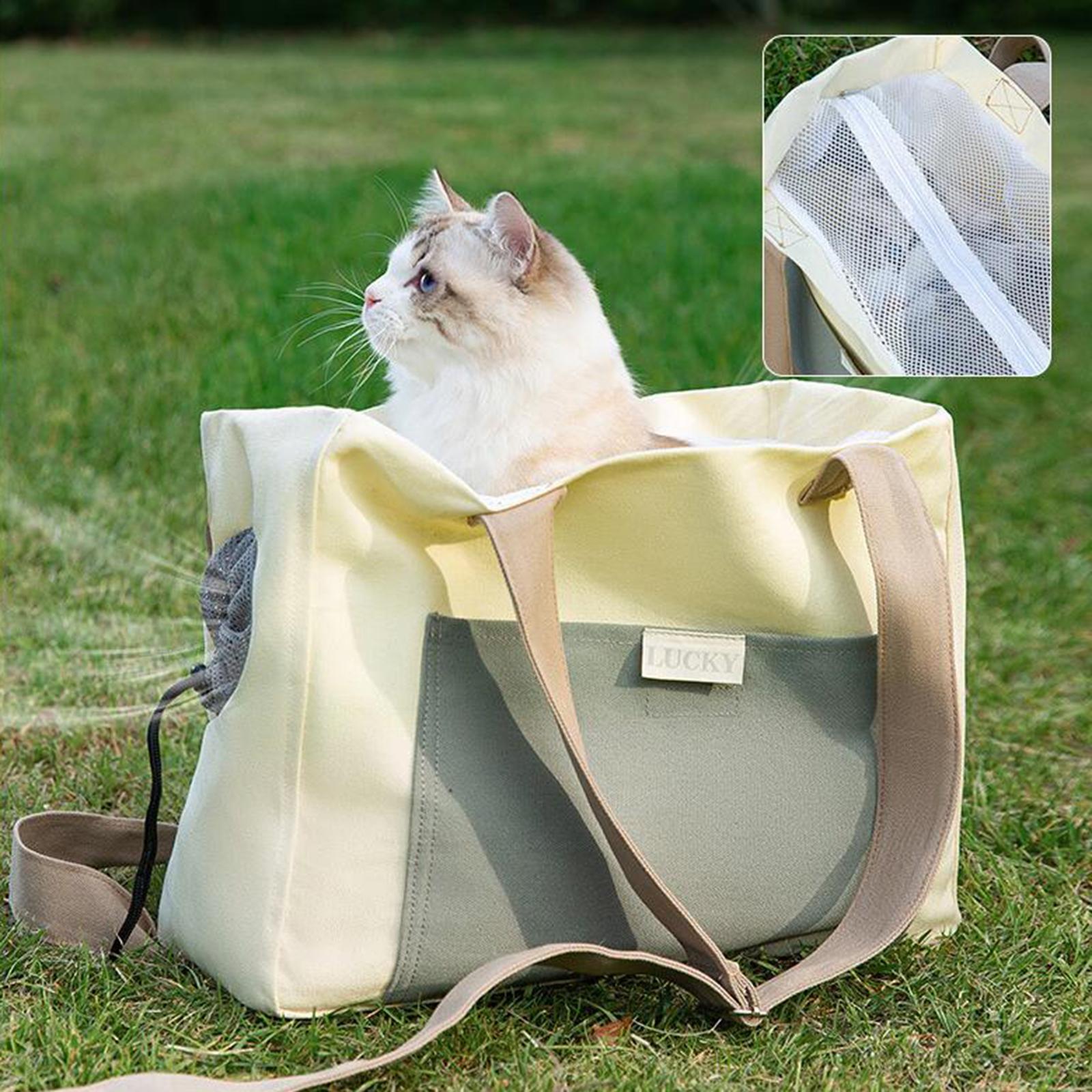 Cat Carrier Bag with Shoulder Strap for Small Dog Cat Pet Carrying Chest Bag