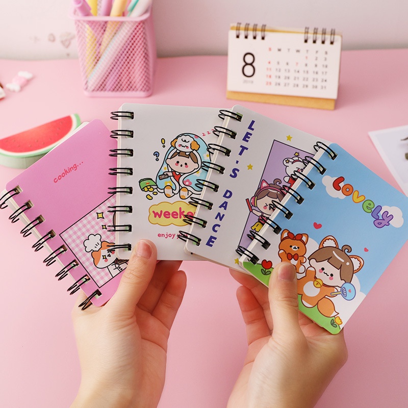 Sổ Tay Lò Xo A7 120 Trang Họa Tiết Dễ Thương