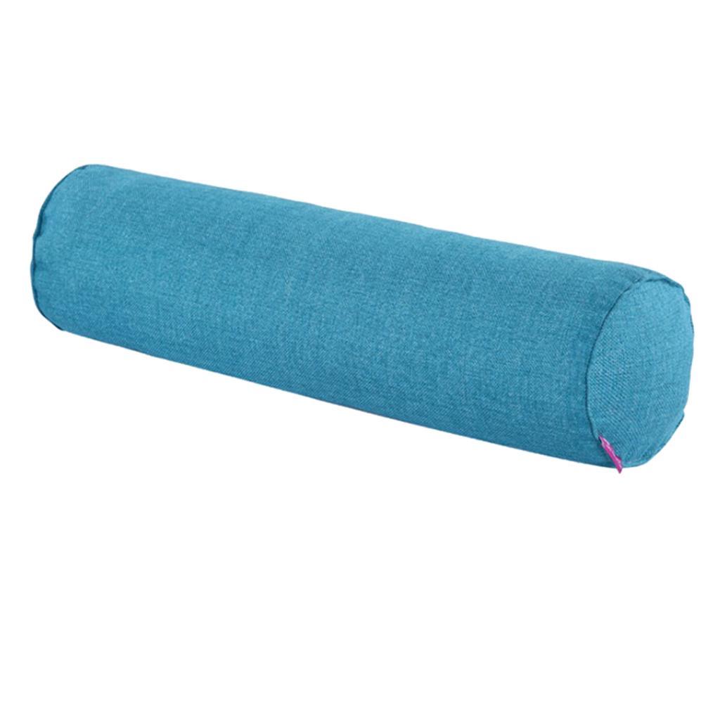 Orthopedic Neck Roll Pillow Round Cervical Support Spine Pillow Blue