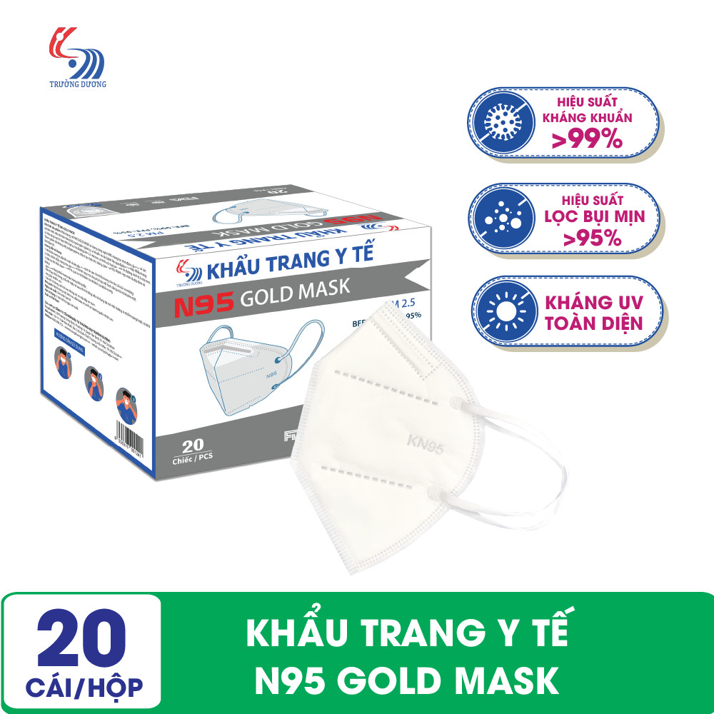 Khẩu trang y tế Trường Dương N95 Gold Mask - Hộp 20 cái