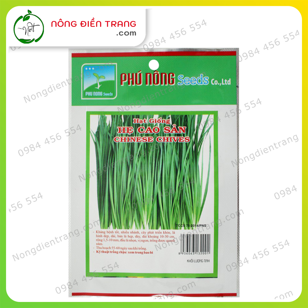 Hạt Giống Hẹ Cao Sản (Chives) Phú Nông - Gói 2g - Tỉ Lệ Nảy Mầm Cao, Nảy Mầm Nhanh, Sinh Trưởng Mạnh - VTNN Nông Điền Trang