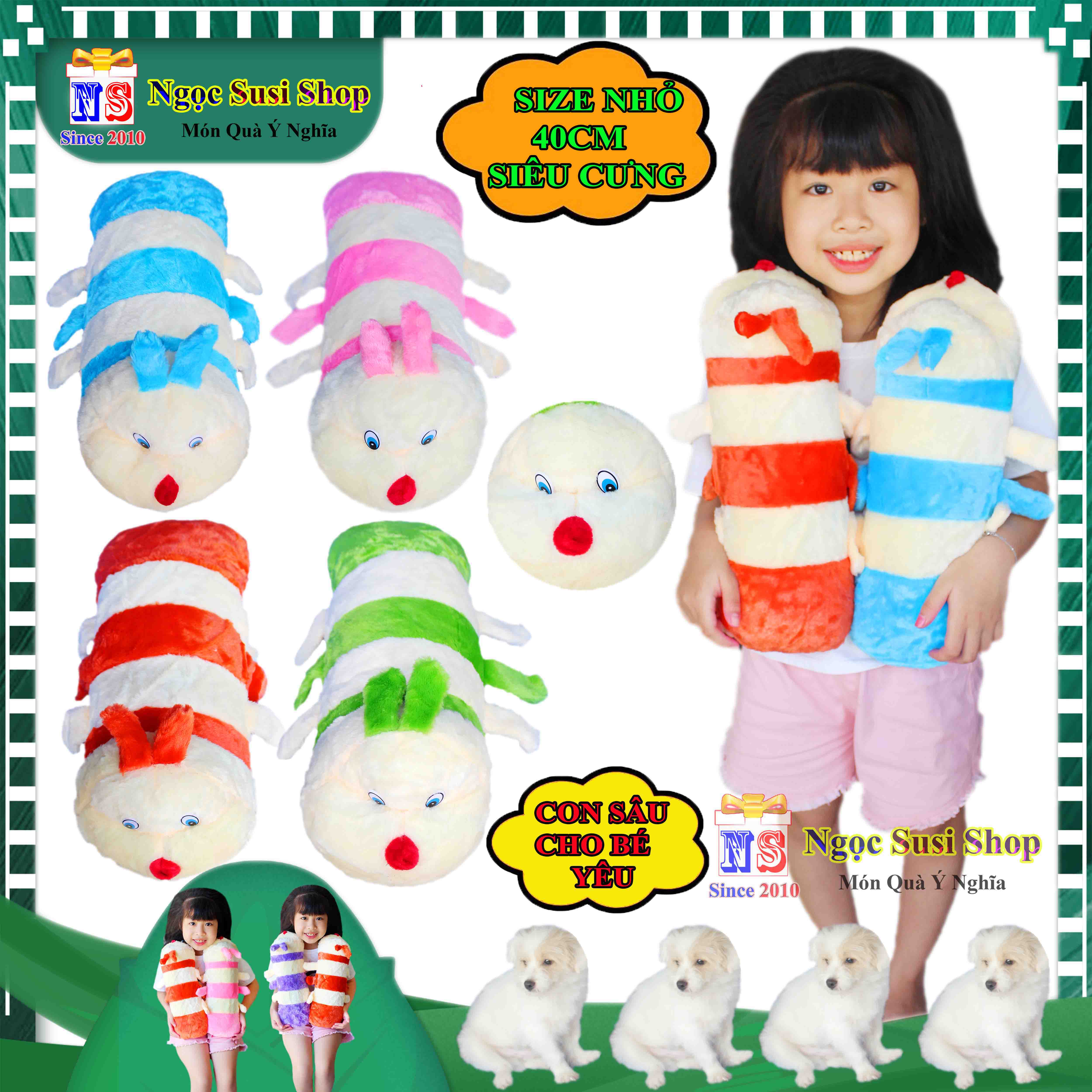THÚ BÔNG HÌNH CON SÂU NHỎ CHO BÉ ÔM NGỦ SIÊU CƯNG - THÚ BÔNG CON SÂU DỄ THƯƠNG