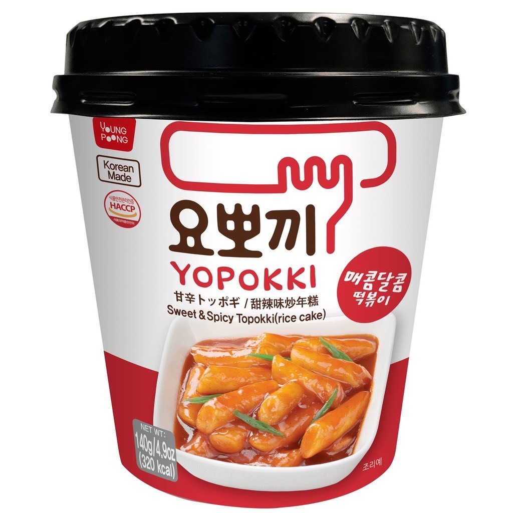 Bánh Gạo Young Poong Topokki Vị Cay Ngọt Dạng Ly