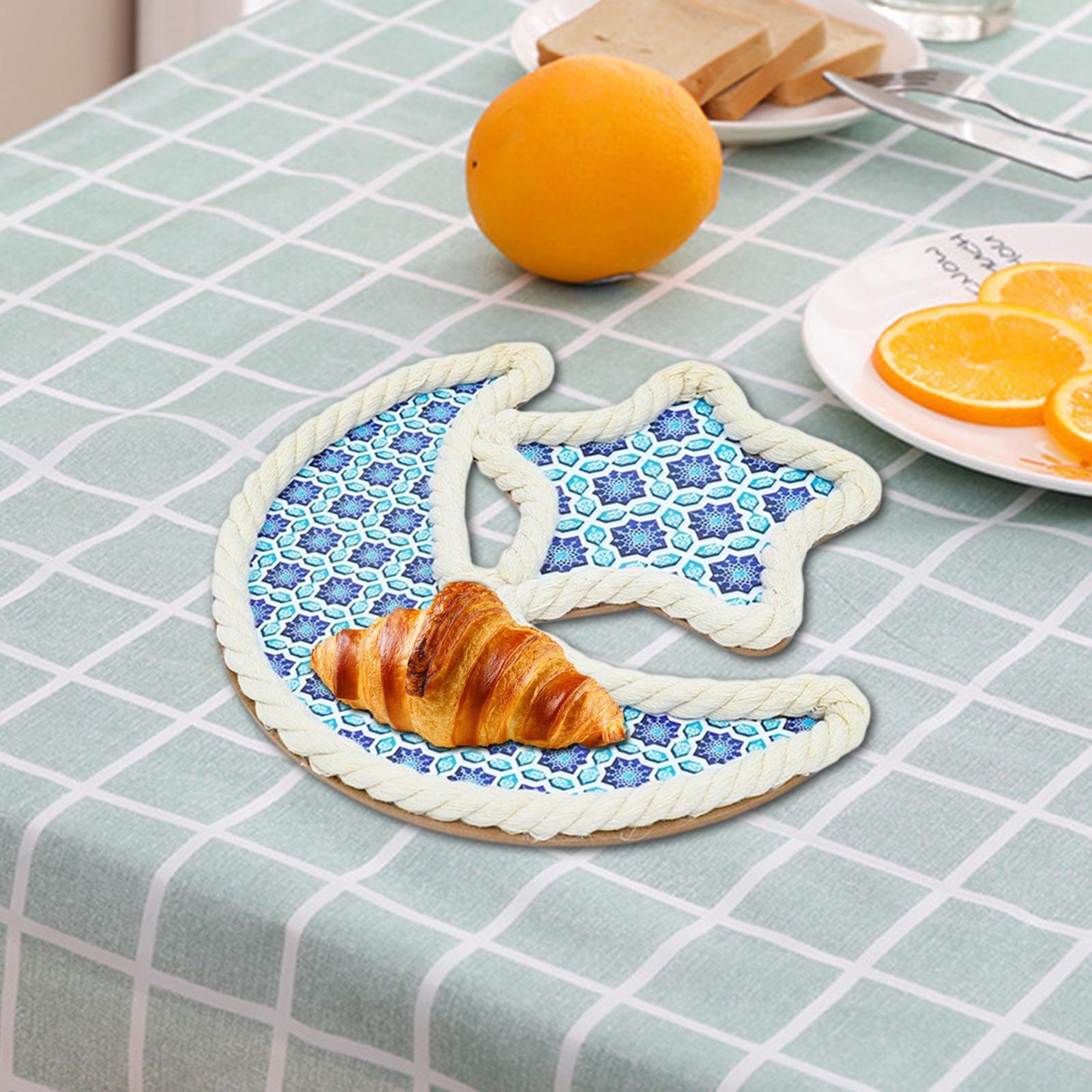 Eid Moon Star Dinner Plate Tray Table Decorations for Style A