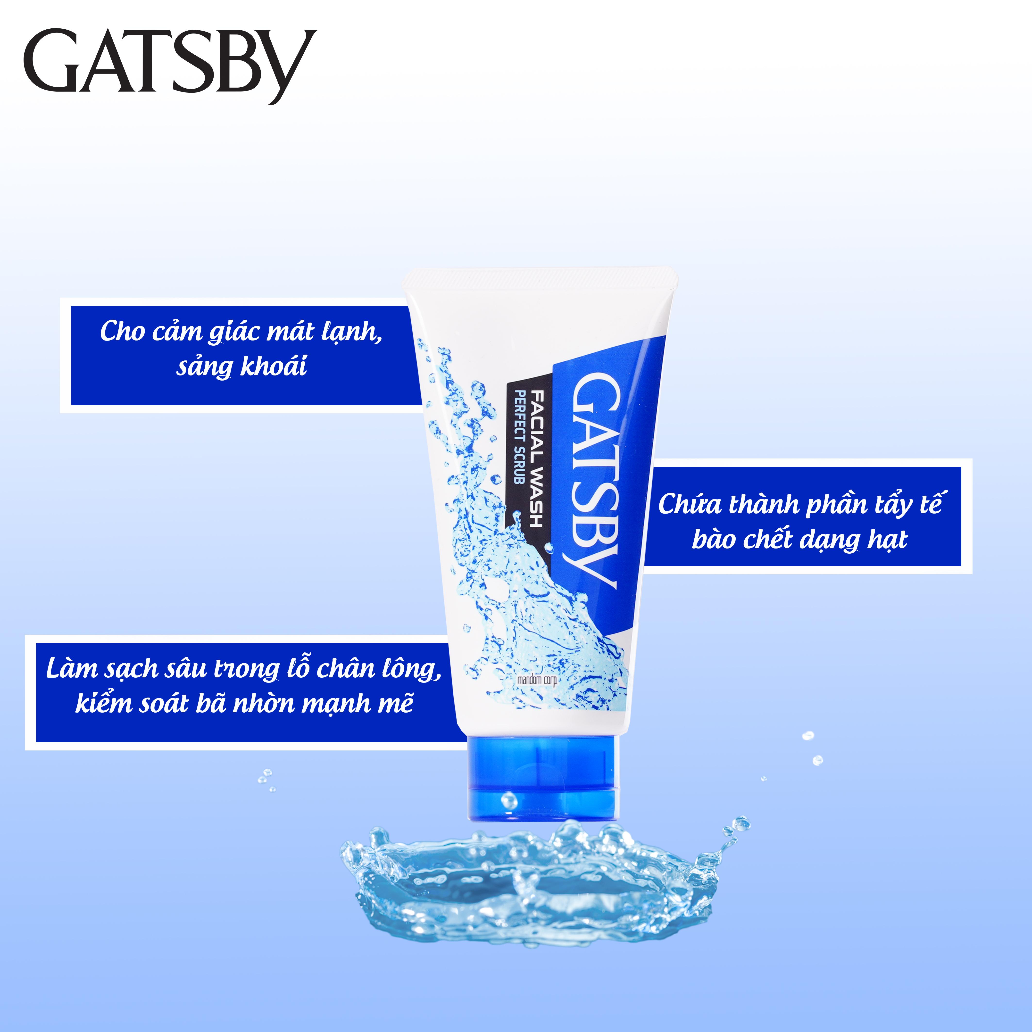 Sữa Rửa Mặt Gatsby Facial Wash Perfect Scrub Siêu Sạch 130g
