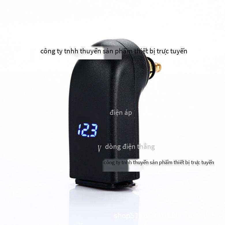 Bộ sạc màn hình kỹ thuật số xe máy giá rẻ nhất Tiêu chuẩn châu Âu sang bộ sạc usb 5V 4.8A với đồng hồ đo điện áp bộ sạc xe hơi bán hàng trực tiếp