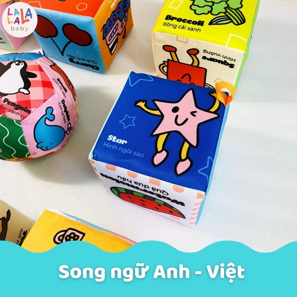 Đồ Chơi Hình Khối Vải Xúc Xắc Vui Nhộn Travel Block 9 Pcs