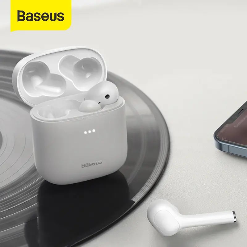 Tai nghe Bluetooth Baseus Encok W06 True Wireless Earphones hỗ trợ sạc không dây Qi , chống nước IP55 , âm thanh APT-X  - Hàng nhập khẩu