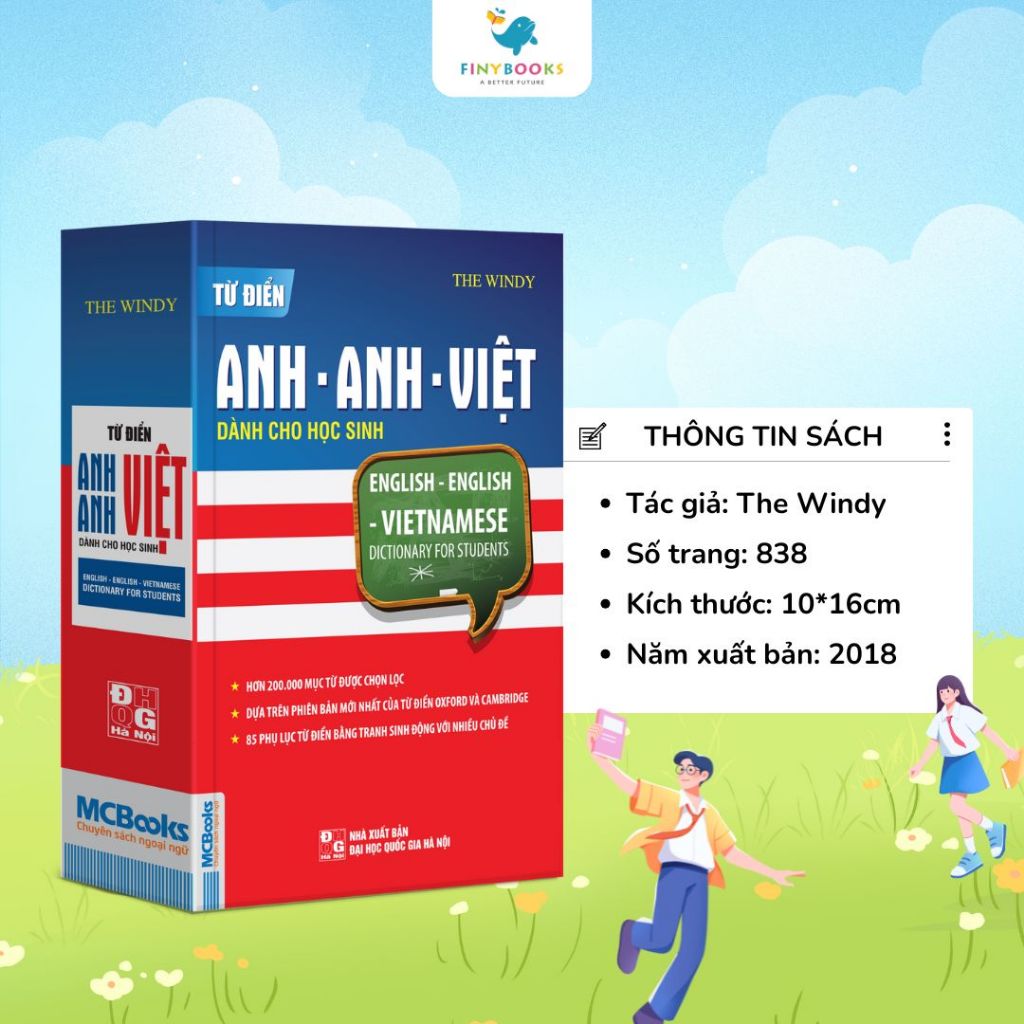 Sách - Từ điển Anh-Anh-Việt dành cho học sinh (Tái bản 2020)