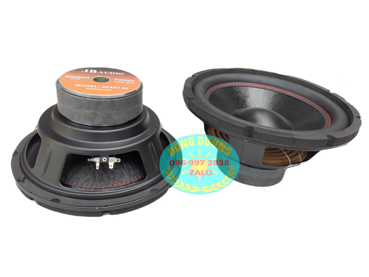 CỦ LOA SUB ĐIỆN 30 (3 TẤC) JB - GÂN CAO SU TỪ KÉP 140x140 CÔN 51 - MÀNG KHÂU CHỈ ĐỎ - HÀNG NHẬP KHẨU