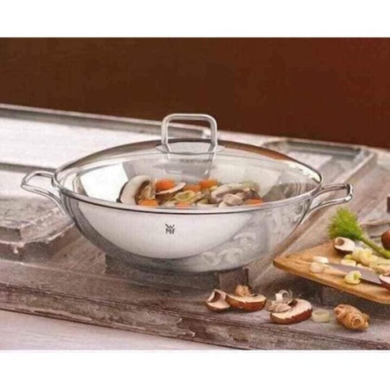 Chảo 2 Quai WMF Wok Party 28cm Nhập Đức, Chảo Bếp Từ Sâu Lòng Chất Liệu Thép Không Gỉ, Dẫn Nhiệt Tốt, Nhập Đức