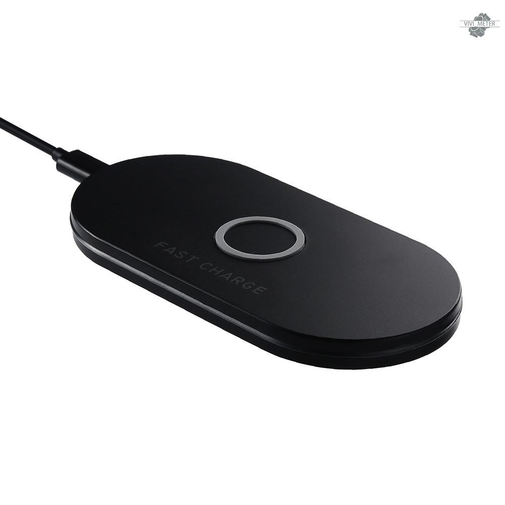 Đế Sạc Không Dây Q100 Có Đèn Led Cho Iphone X 8 Plus S8 Plus