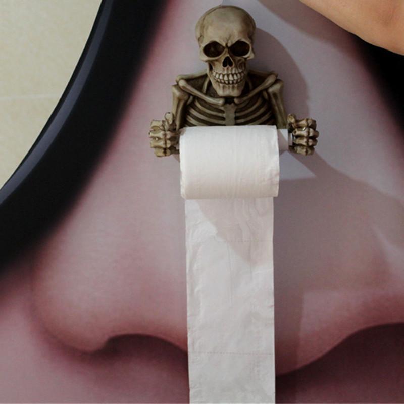 Skull giữ giấy vệ sinh treo tường lưu trữ giấy vệ sinh cuộn