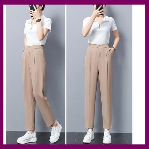 Quần Tây Nữ Lưng Cao Bigsize( đến 90kg) Chala Đi Làm Đi Học Dáng Baggy