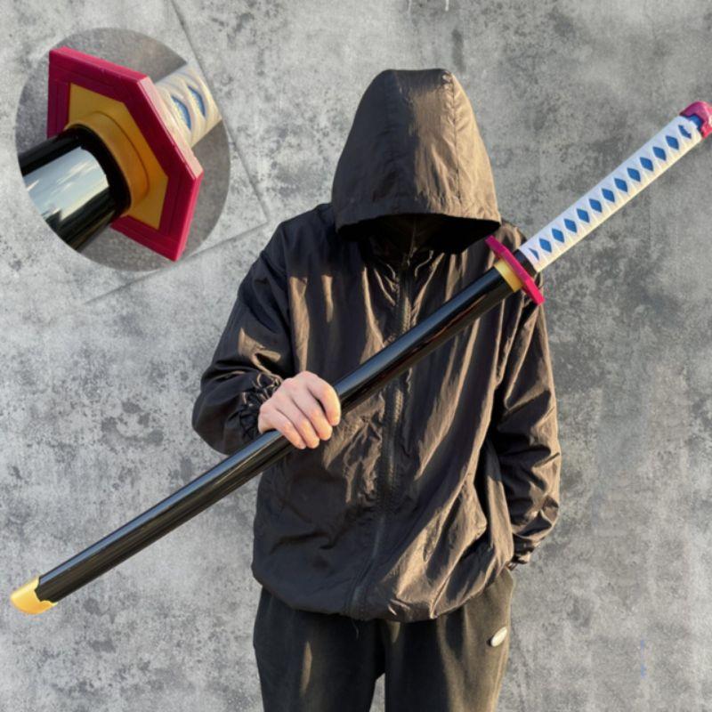 (Lưỡi gỗ dài 104cm) Đạo Cụ Cosplay Viêm Trụ Rengoku Trong Kimetsu No Yaiba