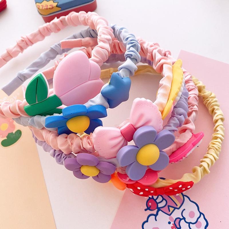 Băng đô bờm cài tóc nhún nơ hoa hoạt hình siêu to đáng yêu hàn quốc Nunam shop, cài tóc nữ,cute,dễ thương
