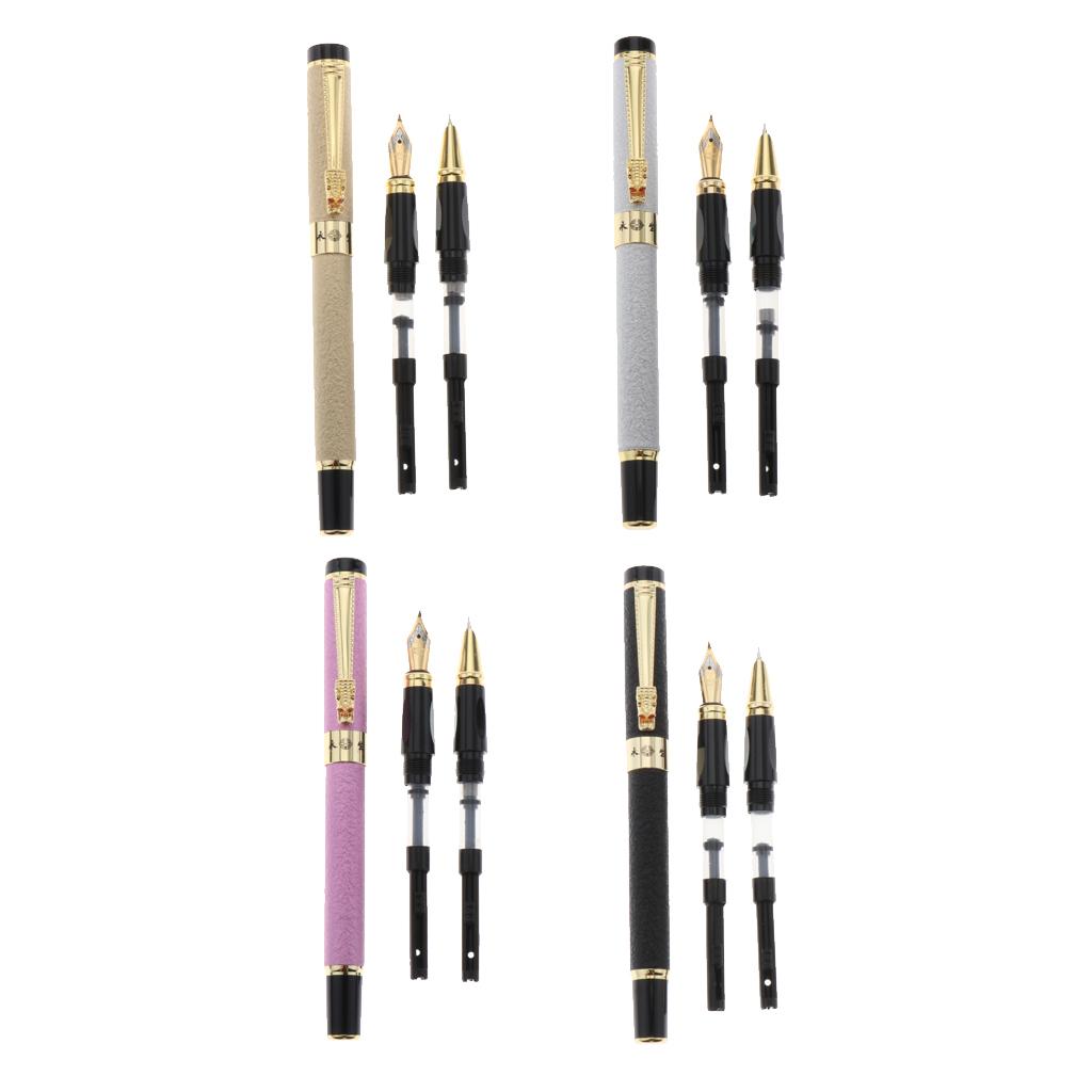 3Pcs Luxury Fountain Pen - BEST Fountain Pens Gift Set - Smooth Elegant Writing - Calligraphy - FREE Ink Refill Converter