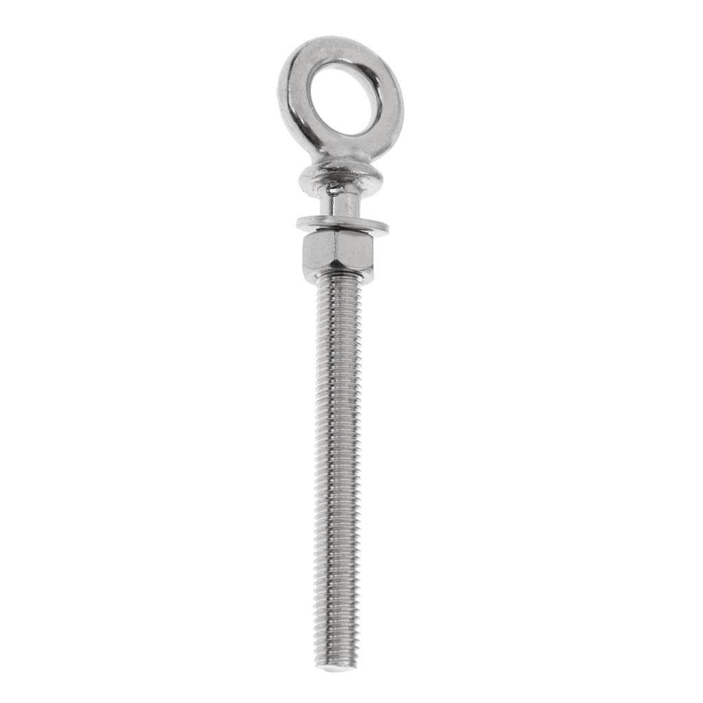 4x316 Stainless Steel Long Lifting Eye with Nut And Washer M12 X 120mm