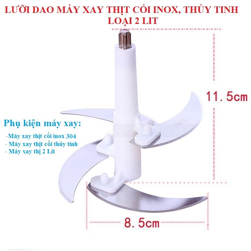 Lưỡi dao máy xay thịt Inox - Lưỡi máy xay thị dung tích 2l