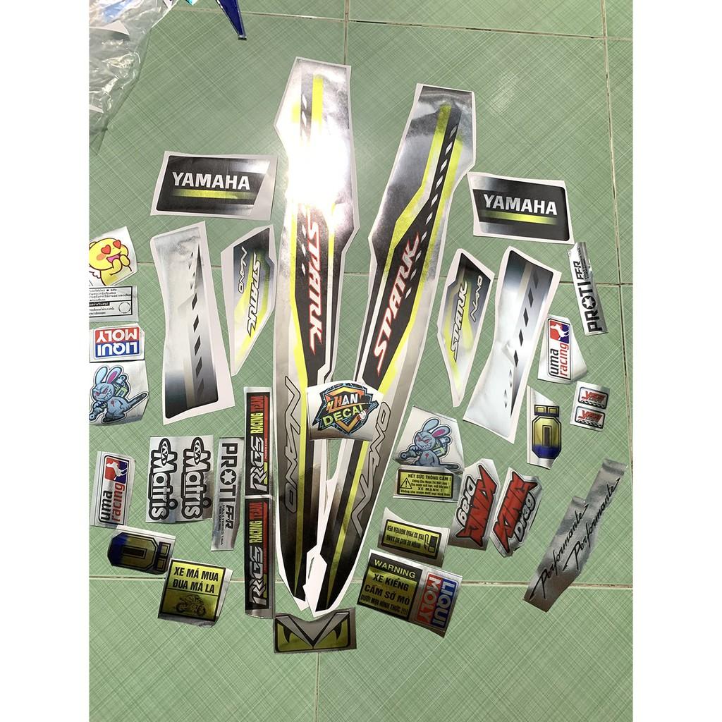 Tem sirius 110 spark nano bạc vàng crom