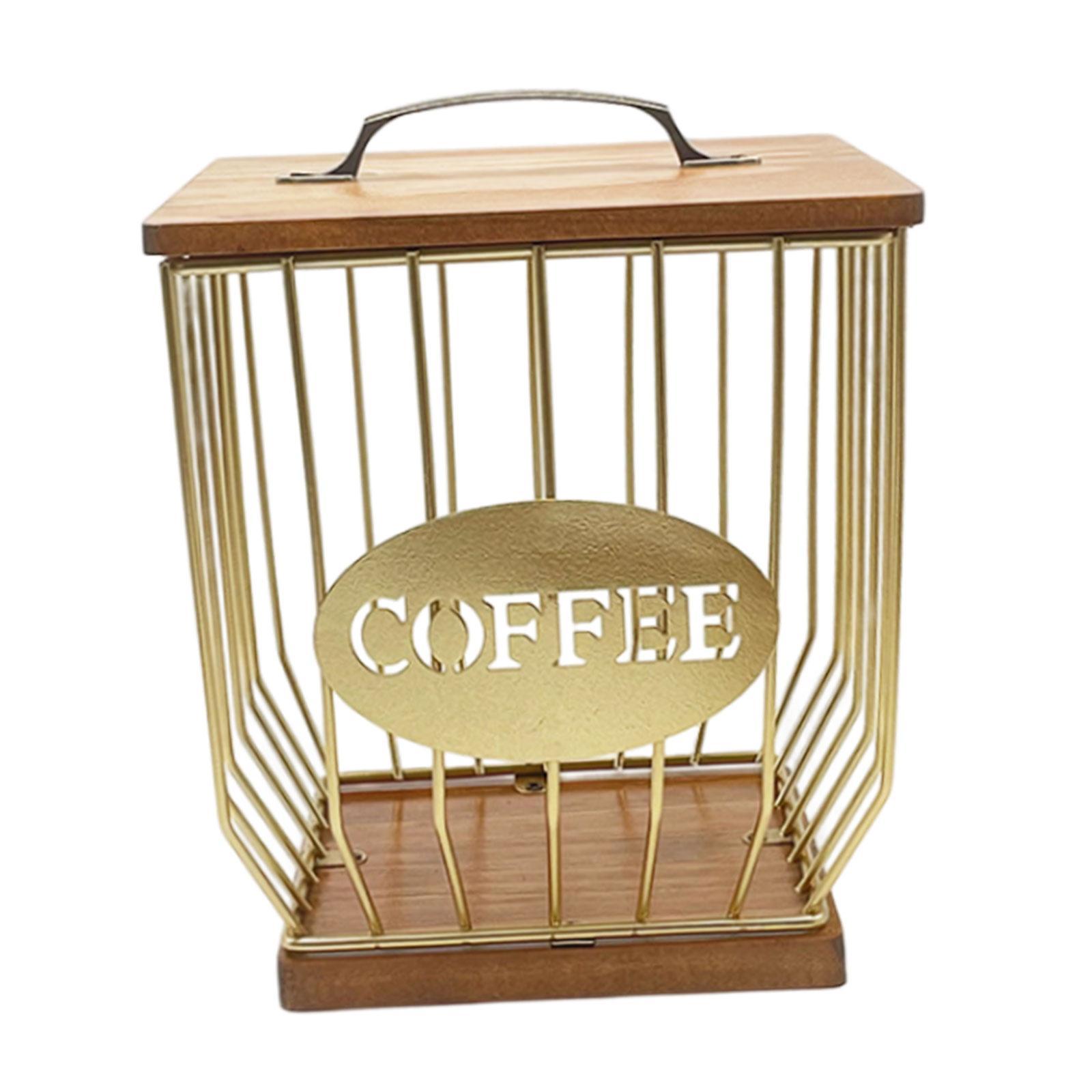 Coffee Pod Holder Coffee Pod Container Organizer Cup Metal Coffee Bar Accessories Coffee Pod Basket for Kitchen Countertop Espresso Capsules