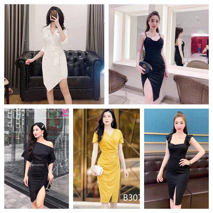 SIÊU SALE Thanh lý váy đầm dự tiệc xuất dư đàm điệu đà kiểu hàn quốc kiểu và màu ngẫu nhiên