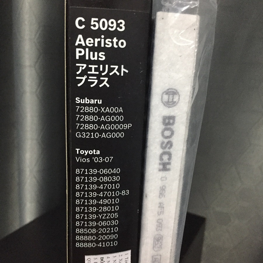 Lọc Gió Điều Hòa Than Hoạt Tính / BOSCH /  C5093 /  Dành cho Xe Toyota Camry (01 - 06)Vios (02 - 13), Yaris ( 99 - 05), .