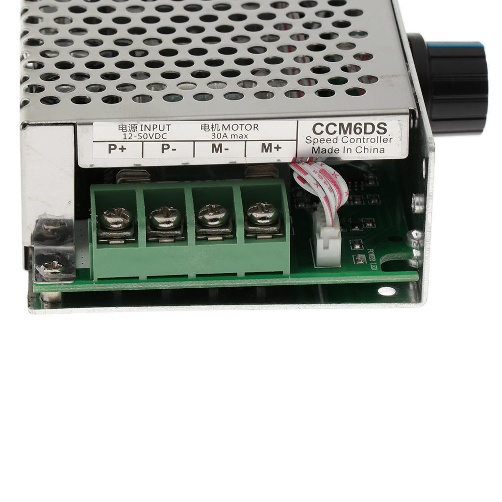 DC Motor Speed Governor Reverse Switch PWM Adjustable 12V-50V Aluminum