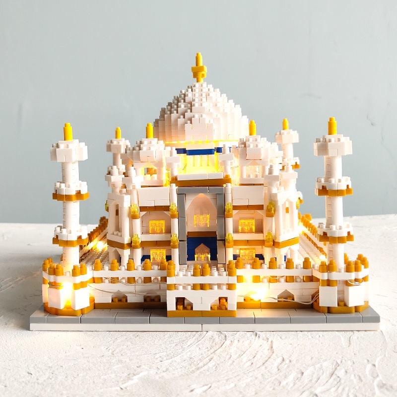 Đồ chơi xếp hình lắp ráp lâu đài con gái công chúa kiến trúc đền mộ tajmahal ấn độ phát triển tư duy