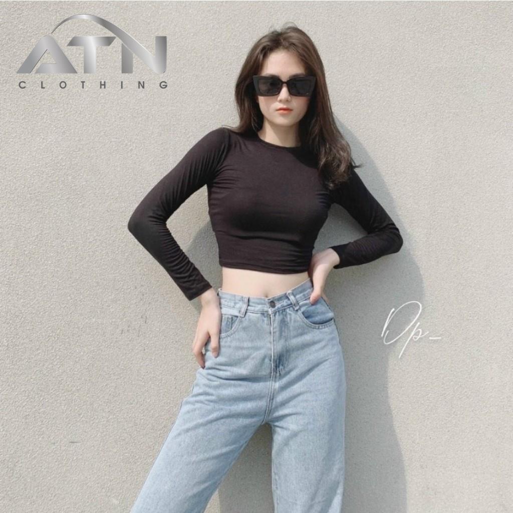 (HÀNG ĐẸP)ÁO CROPTOP KIỂU NỮ TAY DÀI THỜI TRANG TRẺ TRUNG NĂNG ĐỘNG