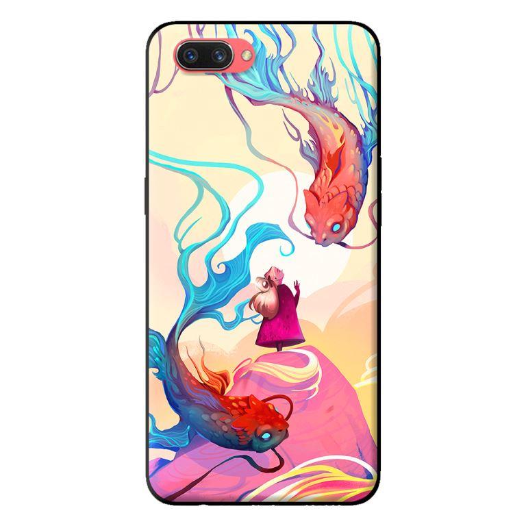 Ốp in cho Oppo A3s Cặp Cá Chép - Hàng chính hãng