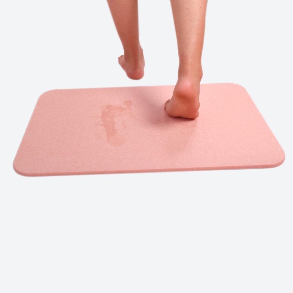 Thảm Đá Lau Chân Phòng Tắm Siêu Thấm Nước - Thảm Đá Nhật Bản - Thảm Đá  Màu Trơn