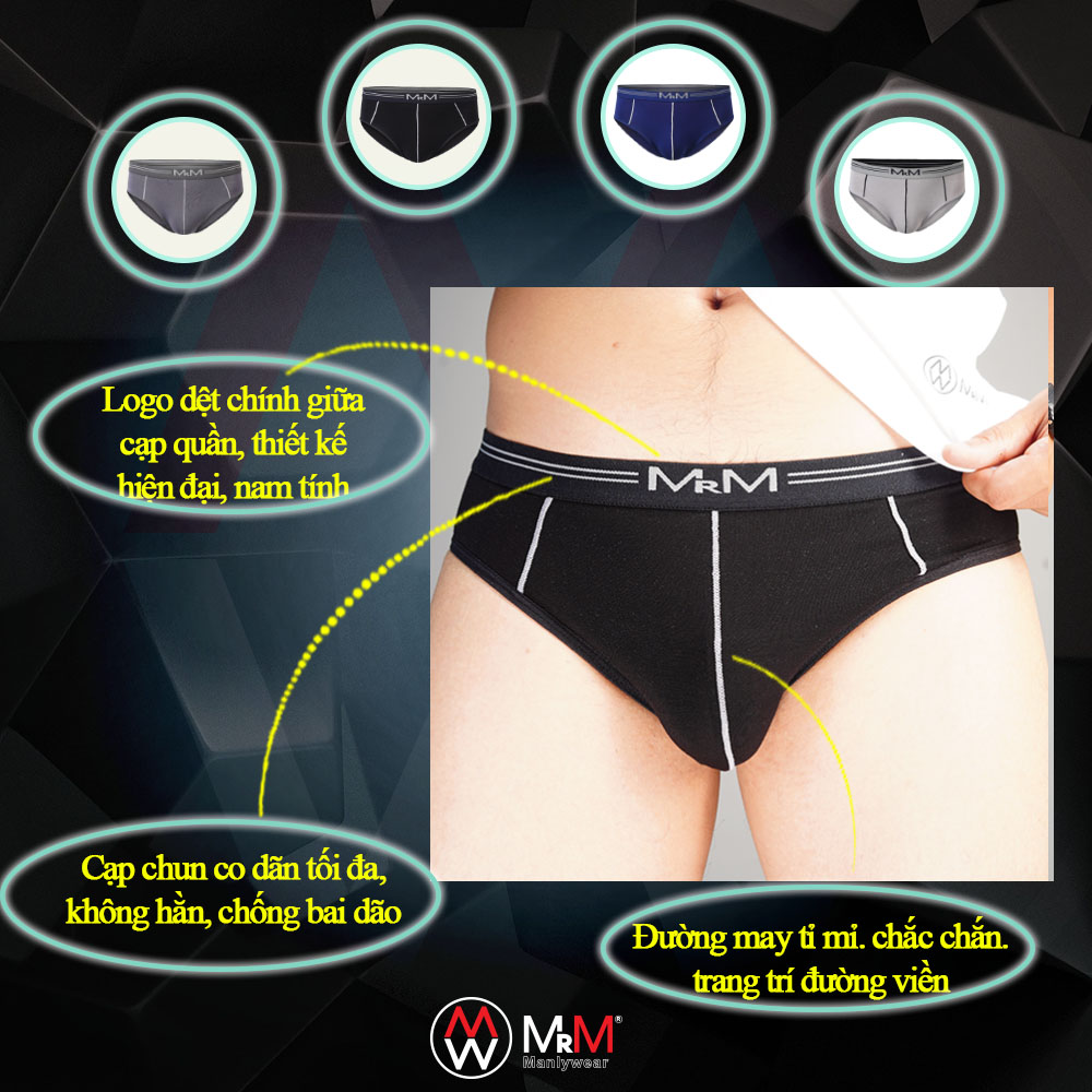 Combo 3 quần lót nam tam giác Bamboo organic mềm mịn thoáng mát MRM Manlywear - Màu Ngẫu Nhiên-2XL