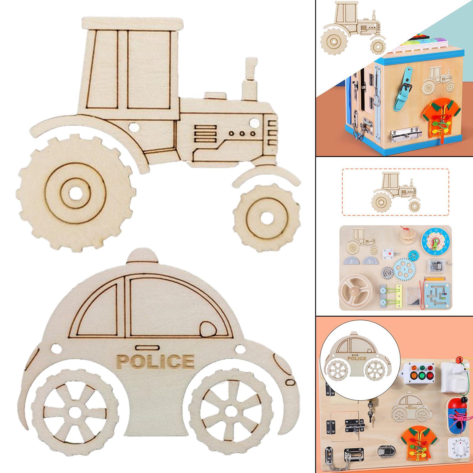 Sensory Board Accessories Car Cognition Toy Game for Kids Boy Birthday Gifts
