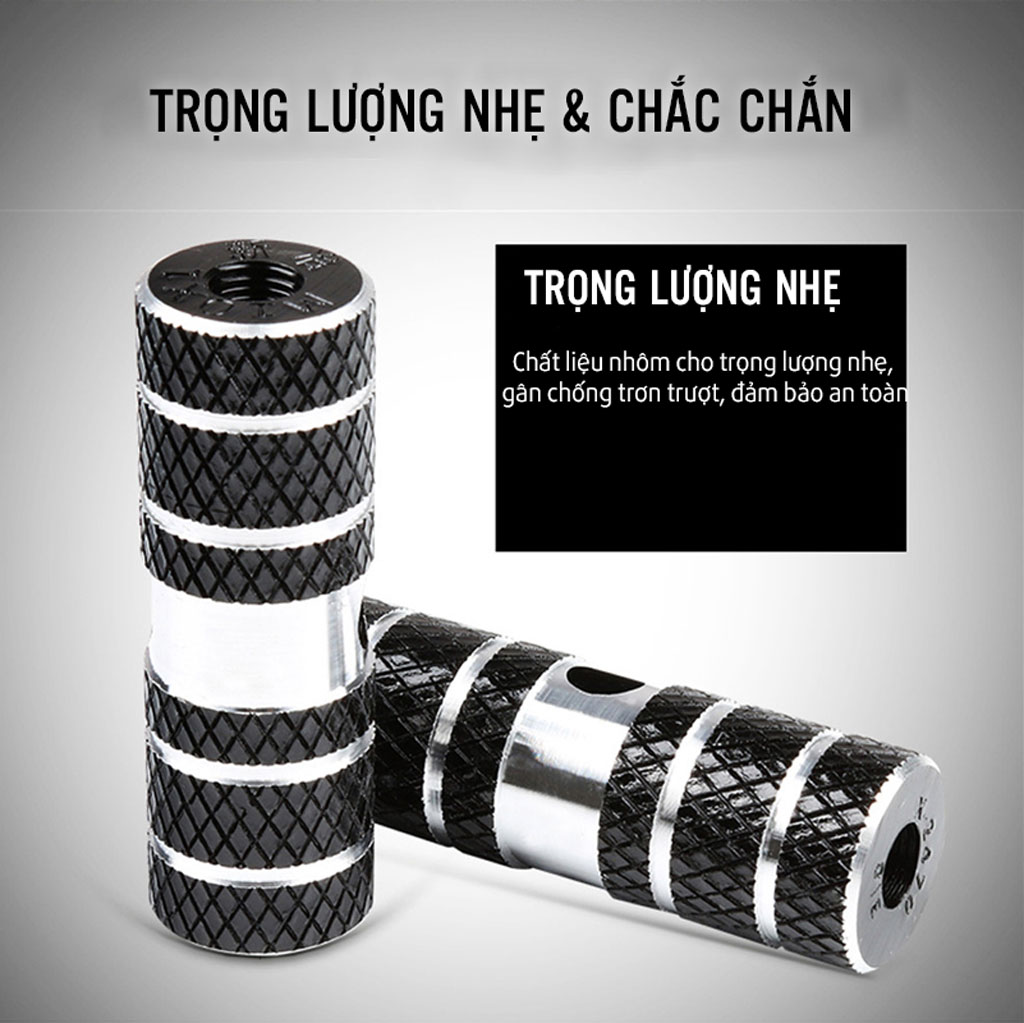 Bộ 2 Ty Gác Chân Sau Xe Đạp Chất Liệu Nhôm (đường kính lỗ 1cm) cho xe đạp MTB, xe địa hình chống trượt, chắc chắn Mai Lee