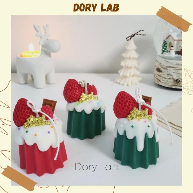 Nến Thơm Handmade Bánh Pudding Phong Cách Giáng Sinh - Dory Lab