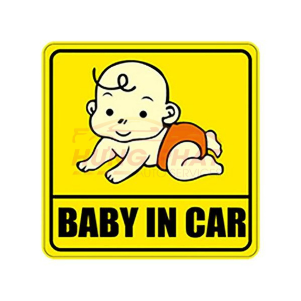 1.	Tem Dán Ô Tô Baby In Car, Dán Đuôi Xe Ô Tô, Decal Dán Trang Trí Xe Ô Tô Nhiều Hình Ngộ Nghĩnh