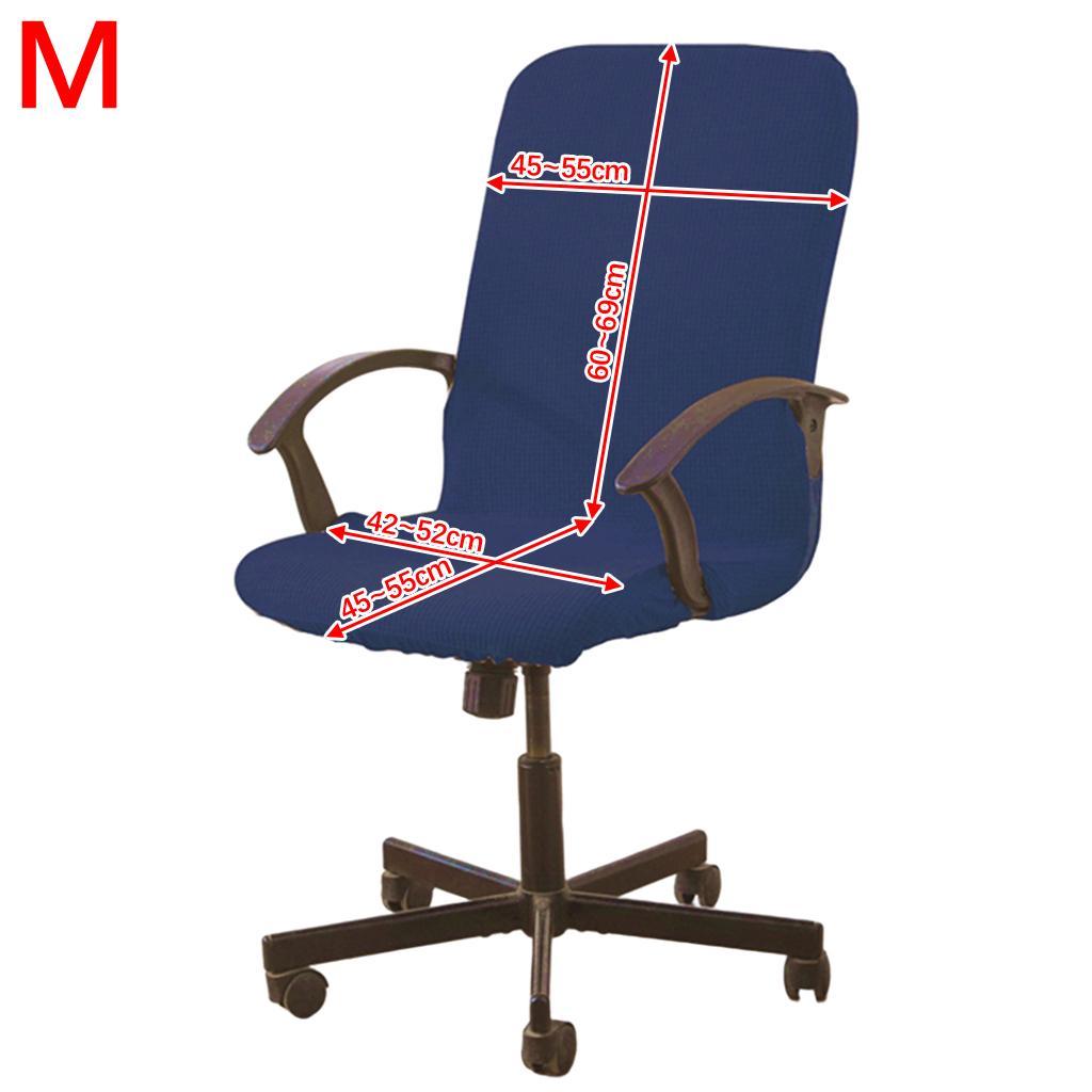 Office Chair Cover Washable Removable Seat Chair Decor Navy M