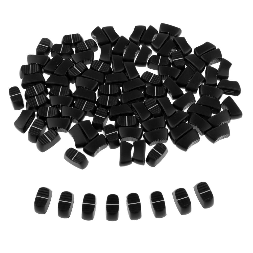 Slide Pot  Mixer fader  Console Knob For 4mm Shaft 100pcs black