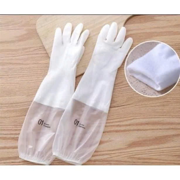 Găng tay cao su siêu dai rửa bát, bao tay cao su rửa chén, vệ sinh nhà cửa, an toàn, không mùi hôi SIZE S