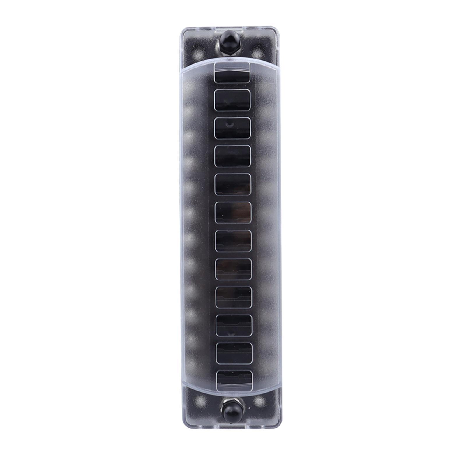 12 Way Blade Fuse Block Heat Resistant Fuse Box for Yacht Truck Vehicle