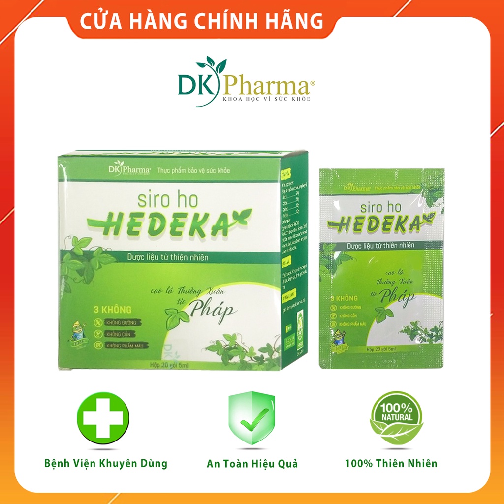 Siro ho DK Pharma Hedeka - Hộp 20 gói