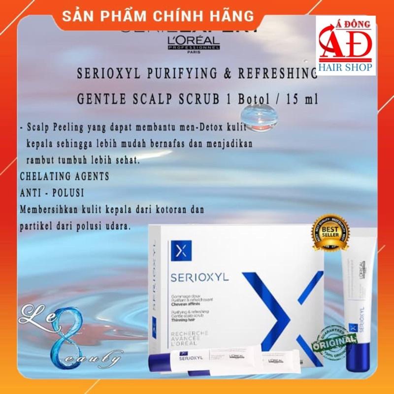 DƯỠNG CHẤT TẨY DA ĐẦU SERIOXYL PURIFYING REFRESHING GENTLE SCALP SCRUB THINNING HAIR HỘP 15ML*10