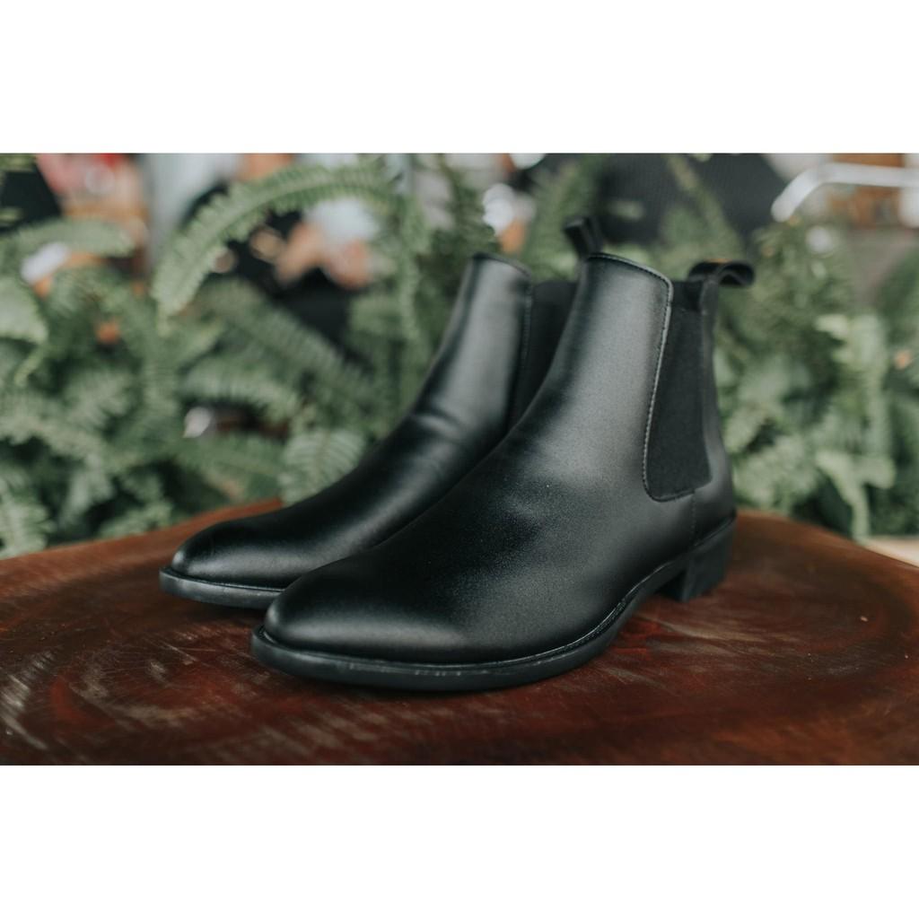 Chelsea Boots Nam Da Mờ Đế 4cm