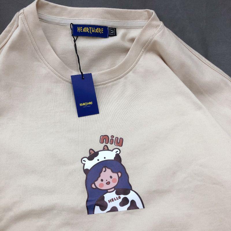 Áo thun tay lỡ 100% cotton xịn xò cặp đôi cute ulzzang - ẢNH THẬT