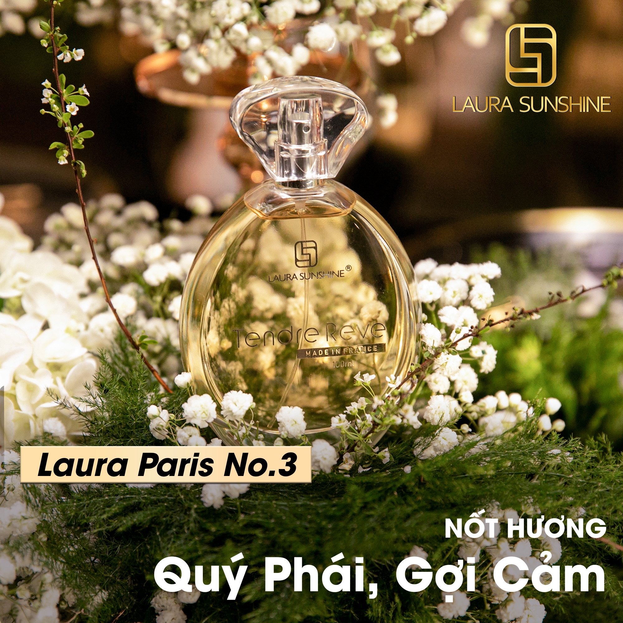 Nước hoa nữ Laura Paris #03 Tendre Reve - Eau De Parfum - 100ml - Laura Sunshine