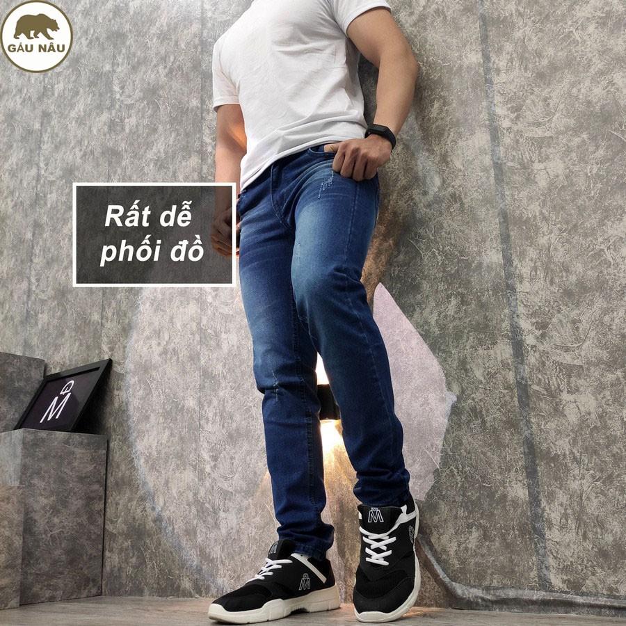 Quần jean nam GN795 co giãn đẹp màu chuẩn Gấu Nâu