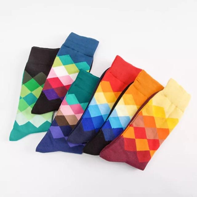 Tất quả trám 10 màu hoạ tiết happy socks