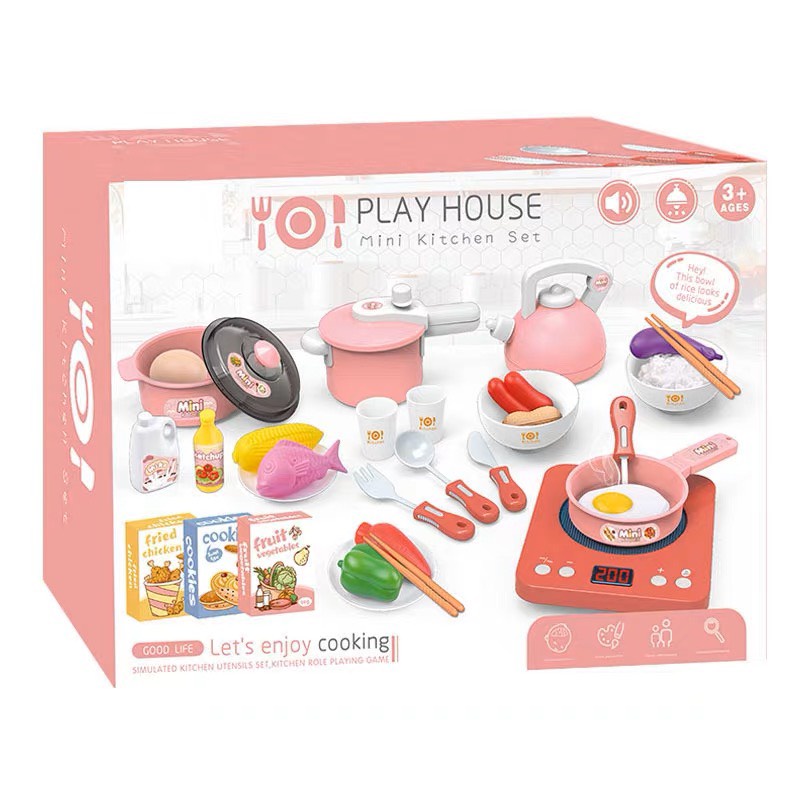 Đồ Chơi Nấu Ăn Nhà Bếp 36 Chi Tiết Cho Bé Có Đèn và Âm Thanh Sử Dụng Pin, Bộ Đồ Chơi Thiết Kế Đẹp & An Toàn - orgavil